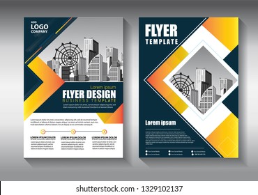 Brochure design, cover modern layout, annual report, poster, flyer in A4 with colorful triangles, geometric shapes for tech, science, market with light background