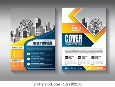 Brochure design, cover modern layout, annual report, poster, flyer in A4 with colorful triangles, geometric shapes for tech, science, market with light background