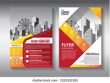 Brochure design, cover modern layout, annual report, poster, flyer in A4 with colorful triangles, geometric shapes for tech, science, market with light background