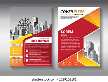 Brochure design, cover modern layout, annual report, poster, flyer in A4 with colorful triangles, geometric shapes for tech, science, market with light background