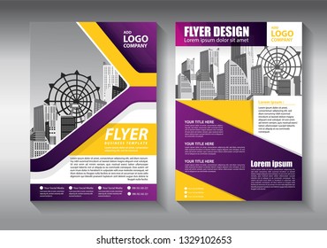 Brochure design, cover modern layout, annual report, poster, flyer in A4 with colorful triangles, geometric shapes for tech, science, market with light background