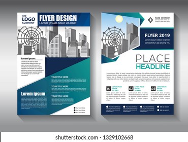 Brochure design, cover modern layout, annual report, poster, flyer in A4 with colorful triangles, geometric shapes for tech, science, market with light background