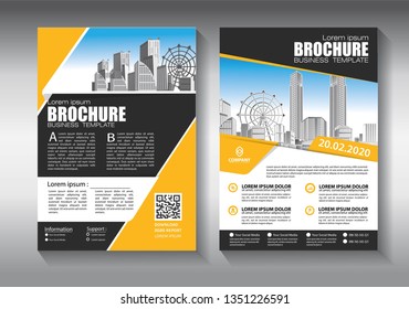 Brochure design, cover modern layout, annual report, poster, flyer in A4 with colorful triangles, geometric shapes for tech, science, market with light background