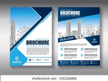 Brochure design, cover modern layout, annual report, poster, flyer in A4 with colorful triangles, geometric shapes for tech, science, market with light background