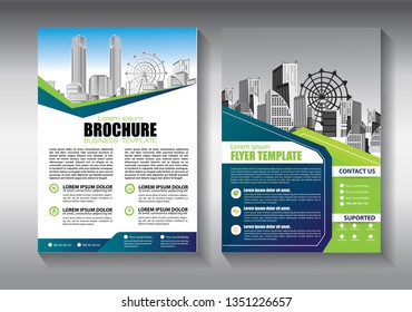 Brochure design, cover modern layout, annual report, poster, flyer in A4 with colorful triangles, geometric shapes for tech, science, market with light background