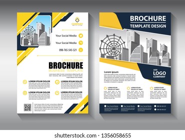 Brochure design, cover modern layout, annual report, poster, flyer in A4 with colorful triangles, geometric shapes for tech, science, market with light background