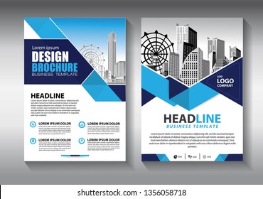 Brochure design, cover modern layout, annual report, poster, flyer in A4 with colorful triangles, geometric shapes for tech, science, market with light background