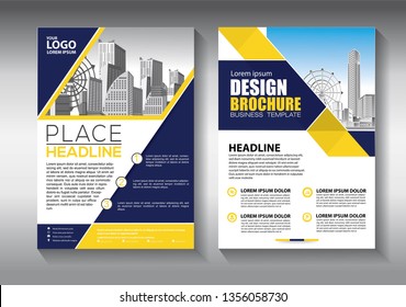 Brochure design, cover modern layout, annual report, poster, flyer in A4 with colorful triangles, geometric shapes for tech, science, market with light background
