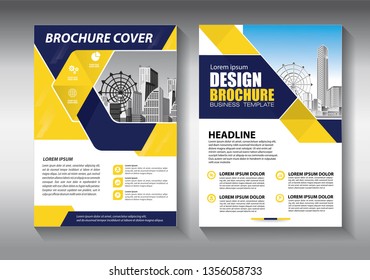 Brochure design, cover modern layout, annual report, poster, flyer in A4 with colorful triangles, geometric shapes for tech, science, market with light background