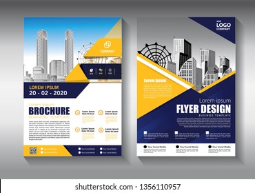 Brochure design, cover modern layout, annual report, poster, flyer in A4 with colorful triangles, geometric shapes for tech, science, market with light background