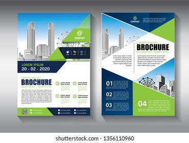 Brochure design, cover modern layout, annual report, poster, flyer in A4 with colorful triangles, geometric shapes for tech, science, market with light background