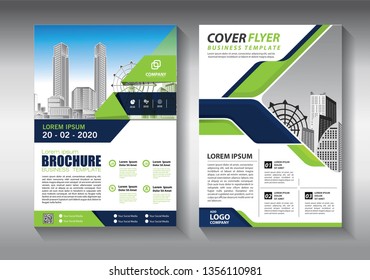 Brochure design, cover modern layout, annual report, poster, flyer in A4 with colorful triangles, geometric shapes for tech, science, market with light background