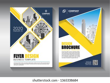 Brochure design, cover modern layout, annual report, poster, flyer in A4 with colorful triangles, geometric shapes for tech, science, market with light background