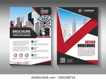 Brochure design, cover modern layout, annual report, poster, flyer in A4 with colorful triangles, geometric shapes for tech, science, market with light background