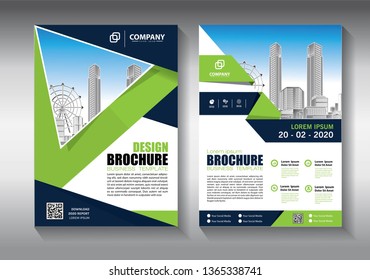 Brochure design, cover modern layout, annual report, poster, flyer in A4 with colorful triangles, geometric shapes for tech, science, market with light background