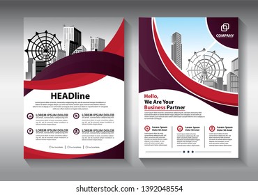 Brochure design, cover modern layout, annual report, poster, flyer in A4 with colorful triangles, geometric shapes for tech, science, market with light background