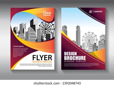 Brochure design, cover modern layout, annual report, poster, flyer in A4 with colorful triangles, geometric shapes for tech, science, market with light background