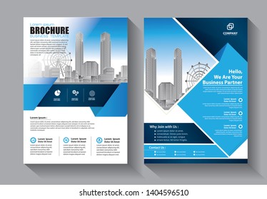 Brochure design, cover modern layout, annual report, poster, flyer in A4 with colorful triangles, geometric shapes for tech, science, market with light background