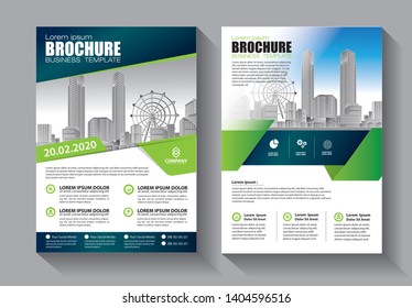 Greenery Brochure Layout Design Template Annual Stock Vector (Royalty ...