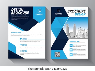 Brochure design, cover modern layout, annual report, poster, flyer in A4 with colorful triangles, geometric shapes for tech, science, market with light background