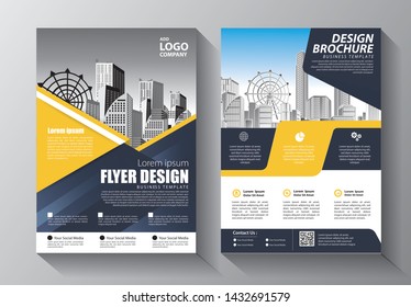 Brochure design, cover modern layout, annual report, poster, flyer in A4 with colorful triangles, geometric shapes for tech, science, market with light background