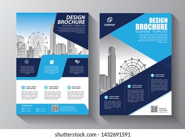 Brochure design, cover modern layout, annual report, poster, flyer in A4 with colorful triangles, geometric shapes for tech, science, market with light background