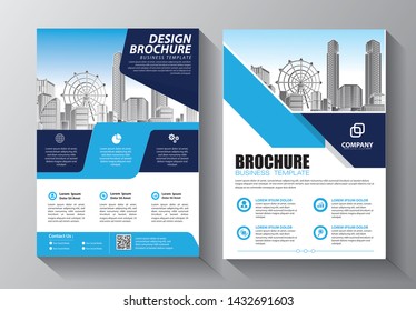 Brochure design, cover modern layout, annual report, poster, flyer in A4 with colorful triangles, geometric shapes for tech, science, market with light background