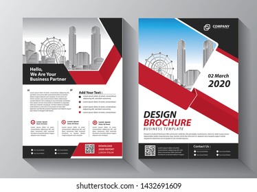 Brochure design, cover modern layout, annual report, poster, flyer in A4 with colorful triangles, geometric shapes for tech, science, market with light background