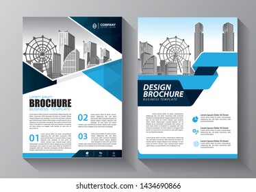 Brochure design, cover modern layout, annual report, poster, flyer in A4 with colorful triangles, geometric shapes for tech, science, market with light background