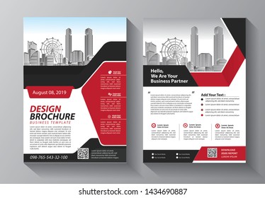 Brochure design, cover modern layout, annual report, poster, flyer in A4 with colorful triangles, geometric shapes for tech, science, market with light background