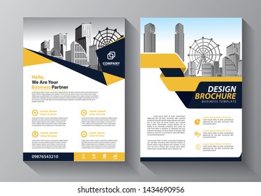 Brochure design, cover modern layout, annual report, poster, flyer in A4 with colorful triangles, geometric shapes for tech, science, market with light background