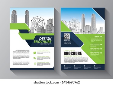 Brochure design, cover modern layout, annual report, poster, flyer in A4 with colorful triangles, geometric shapes for tech, science, market with light background