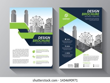 Brochure design, cover modern layout, annual report, poster, flyer in A4 with colorful triangles, geometric shapes for tech, science, market with light background