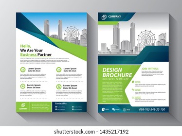 Brochure design, cover modern layout, annual report, poster, flyer in A4 with colorful triangles, geometric shapes for tech, science, market with light background