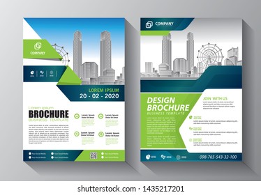 Brochure design, cover modern layout, annual report, poster, flyer in A4 with colorful triangles, geometric shapes for tech, science, market with light background