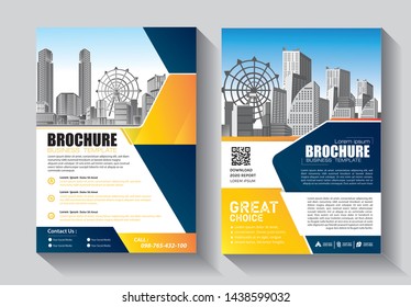 Brochure design, cover modern layout, annual report, poster, flyer in A4 with colorful triangles, geometric shapes for tech, science, market with light background