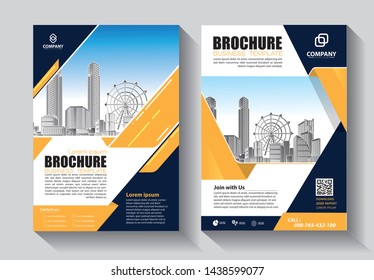 Brochure design, cover modern layout, annual report, poster, flyer in A4 with colorful triangles, geometric shapes for tech, science, market with light background