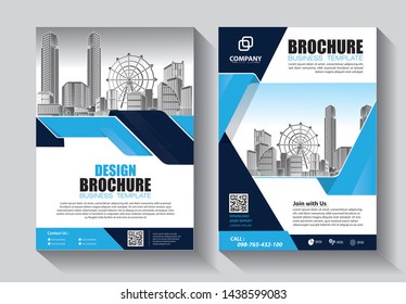 Brochure design, cover modern layout, annual report, poster, flyer in A4 with colorful triangles, geometric shapes for tech, science, market with light background
