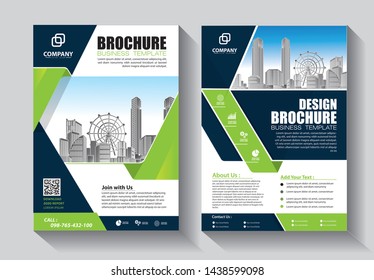 Brochure design, cover modern layout, annual report, poster, flyer in A4 with colorful triangles, geometric shapes for tech, science, market with light background