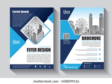 Brochure design, cover modern layout, annual report, poster, flyer in A4 with colorful triangles, geometric shapes for tech, science, market with light background