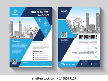 Brochure design, cover modern layout, annual report, poster, flyer in A4 with colorful triangles, geometric shapes for tech, science, market with light background