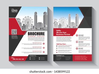 Brochure design, cover modern layout, annual report, poster, flyer in A4 with colorful triangles, geometric shapes for tech, science, market with light background