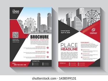 Brochure design, cover modern layout, annual report, poster, flyer in A4 with colorful triangles, geometric shapes for tech, science, market with light background