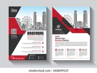 Brochure design, cover modern layout, annual report, poster, flyer in A4 with colorful triangles, geometric shapes for tech, science, market with light background