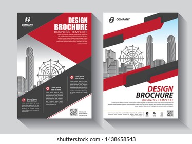 Brochure design, cover modern layout, annual report, poster, flyer in A4 with colorful triangles, geometric shapes for tech, science, market with light background