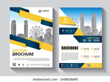 Brochure design, cover modern layout, annual report, poster, flyer in A4 with colorful triangles, geometric shapes for tech, science, market with light background