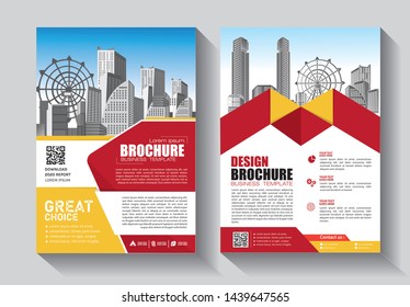 Brochure design, cover modern layout, annual report, poster, flyer in A4 with colorful triangles, geometric shapes for tech, science, market with light background