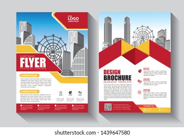 Brochure design, cover modern layout, annual report, poster, flyer in A4 with colorful triangles, geometric shapes for tech, science, market with light background
