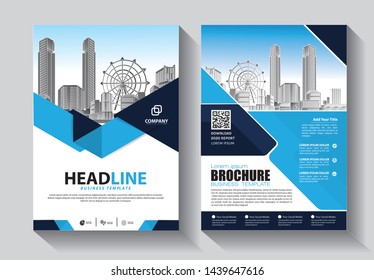 Brochure design, cover modern layout, annual report, poster, flyer in A4 with colorful triangles, geometric shapes for tech, science, market with light background