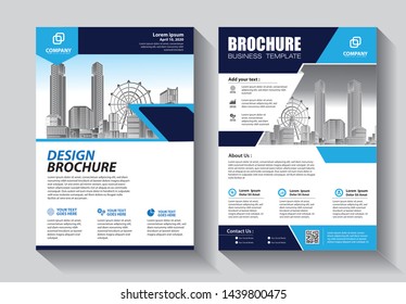 Brochure design, cover modern layout, annual report, poster, flyer in A4 with colorful triangles, geometric shapes for tech, science, market with light background